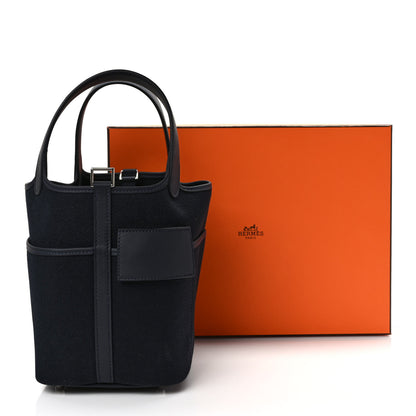 Hermes Toile Goeland Swift Cargo Picotin Lock 18 Bleu Marine 9 of 9