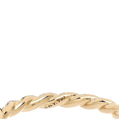 David Yurman 18K Yellow Gold Diamond Paveflex Ring 57 8 4 of 4