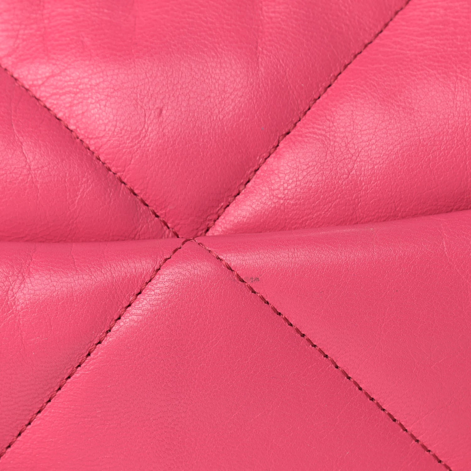 Chanel Goatskin Quilted Large Chanel 19 Flap Dark Pink 11 of 11