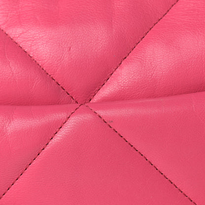 Chanel Goatskin Quilted Large Chanel 19 Flap Dark Pink 11 of 11