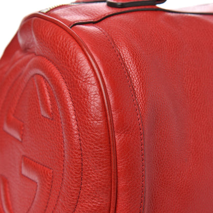 Gucci Pebbled Calfskin Medium Soho Boston Red 12 of 15
