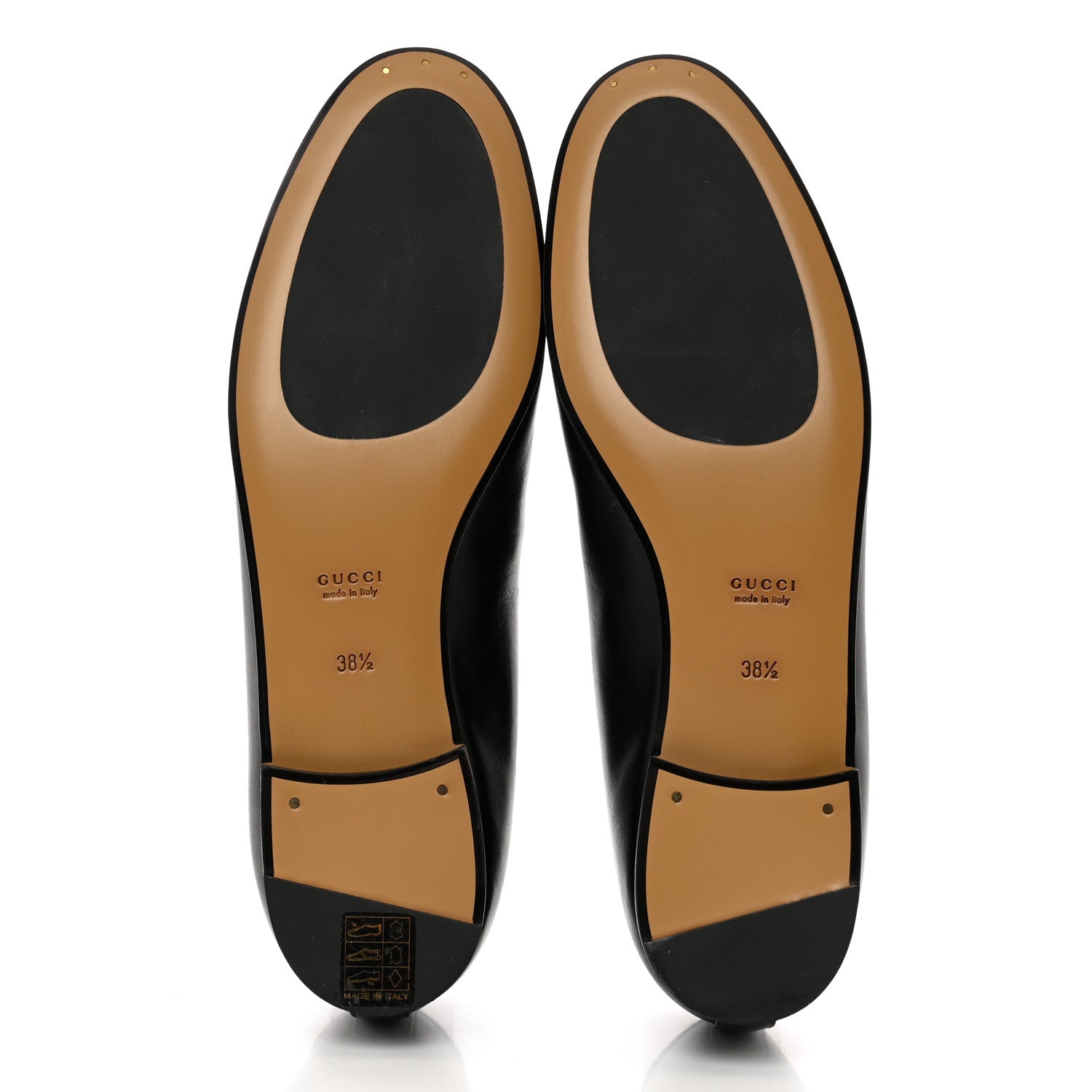 Gucci Calfskin Womens Jordaan Loafers 38.5 Black 5 of 9