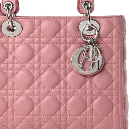 Christian Dior Lambskin Cannage Medium Lady Dior Pink 10 of 10