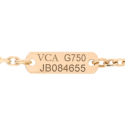 Van Cleef & Arpels 18K Yellow Gold Mother of Pearl Vintage Alhambra Pendant Necklace 4 of 4
