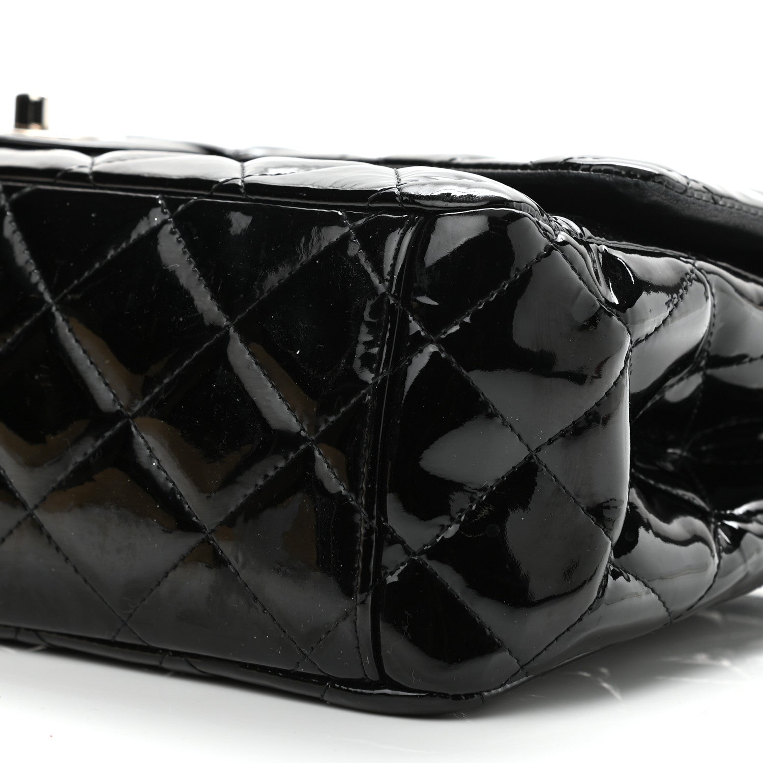 Chanel Patent Quilted Maxi Double Flap Black 9 of 11