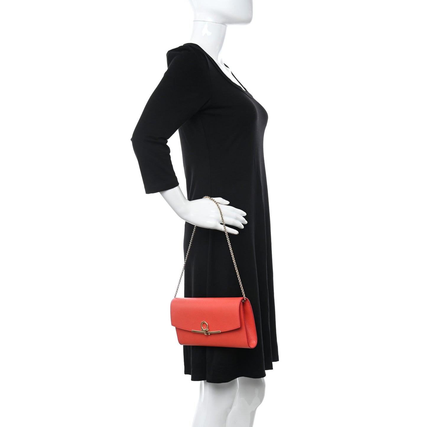 Hammered Calfskin Mini Gancini Icona Bag Lipstick