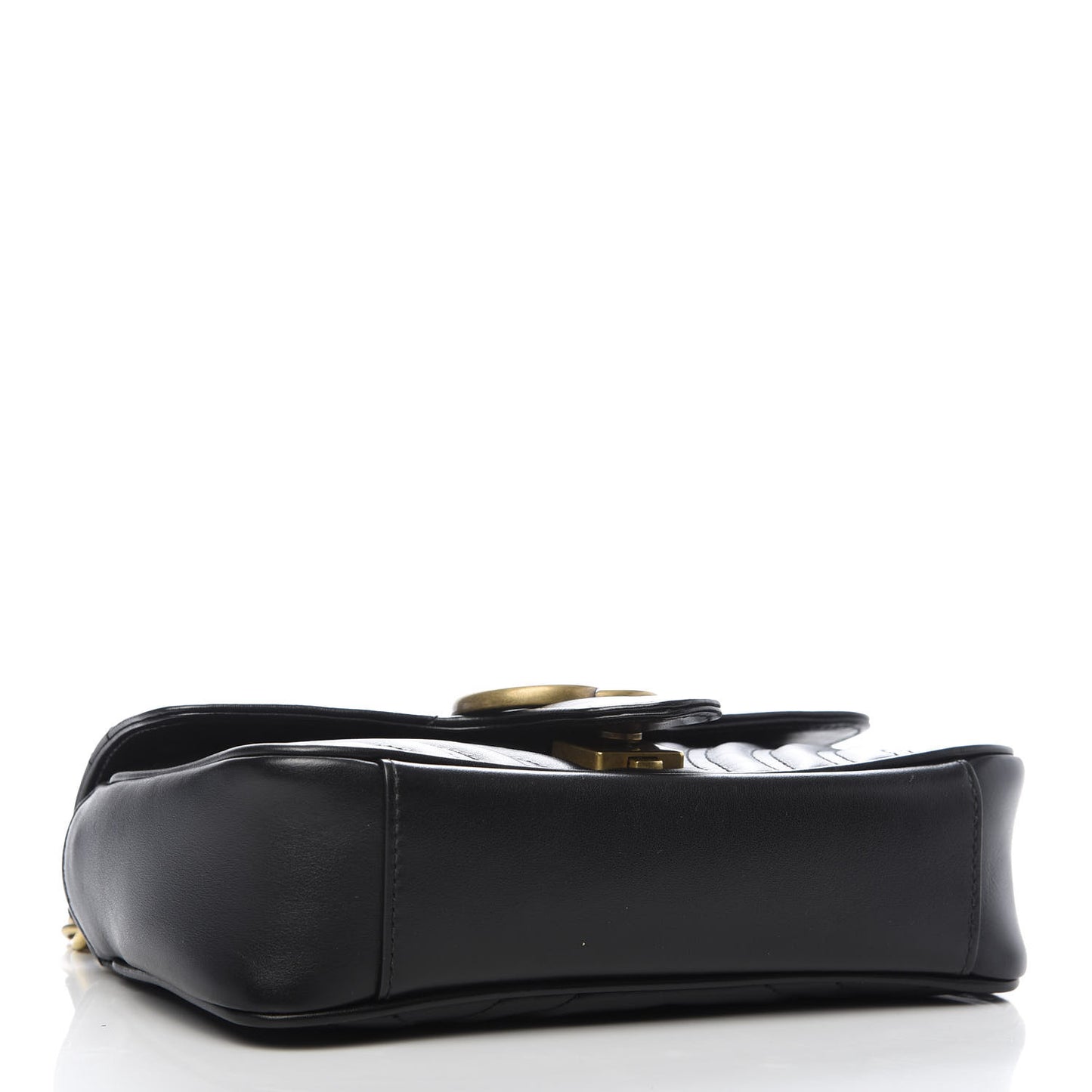 Calfskin Matelasse Mini GG Marmont Shoulder Bag Black