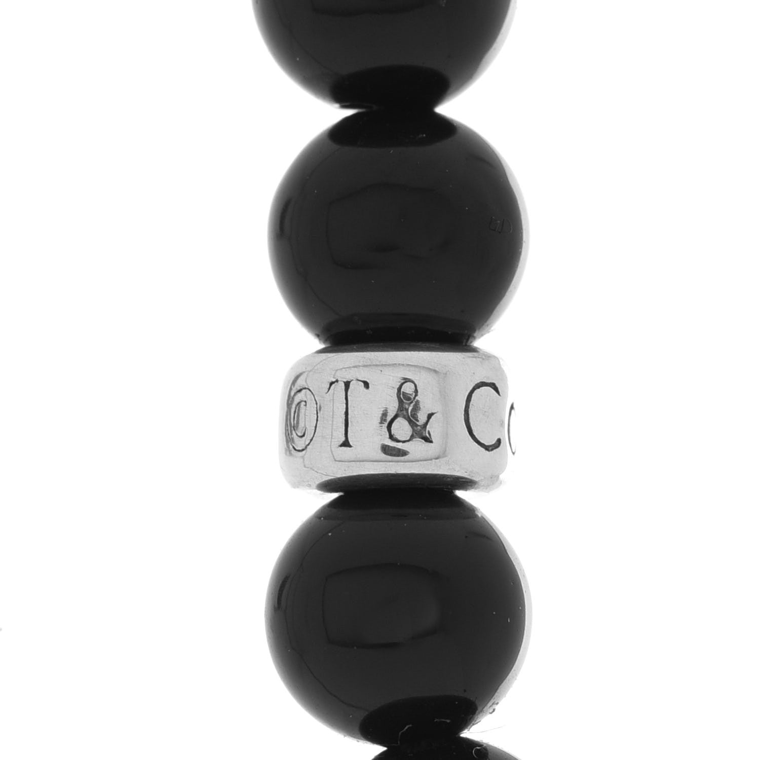 Tiffany Sterling Silver Black Onyx Freshwater Pearl Ziegfeld Tassel Necklace 5 of 6