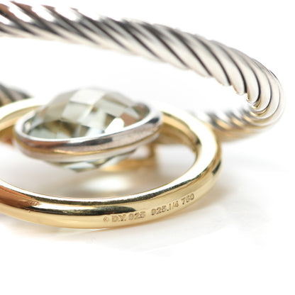 David Yurman 18K Yellow Gold Sterling Silver Prasiolite Mobile Earrings 5 of 5