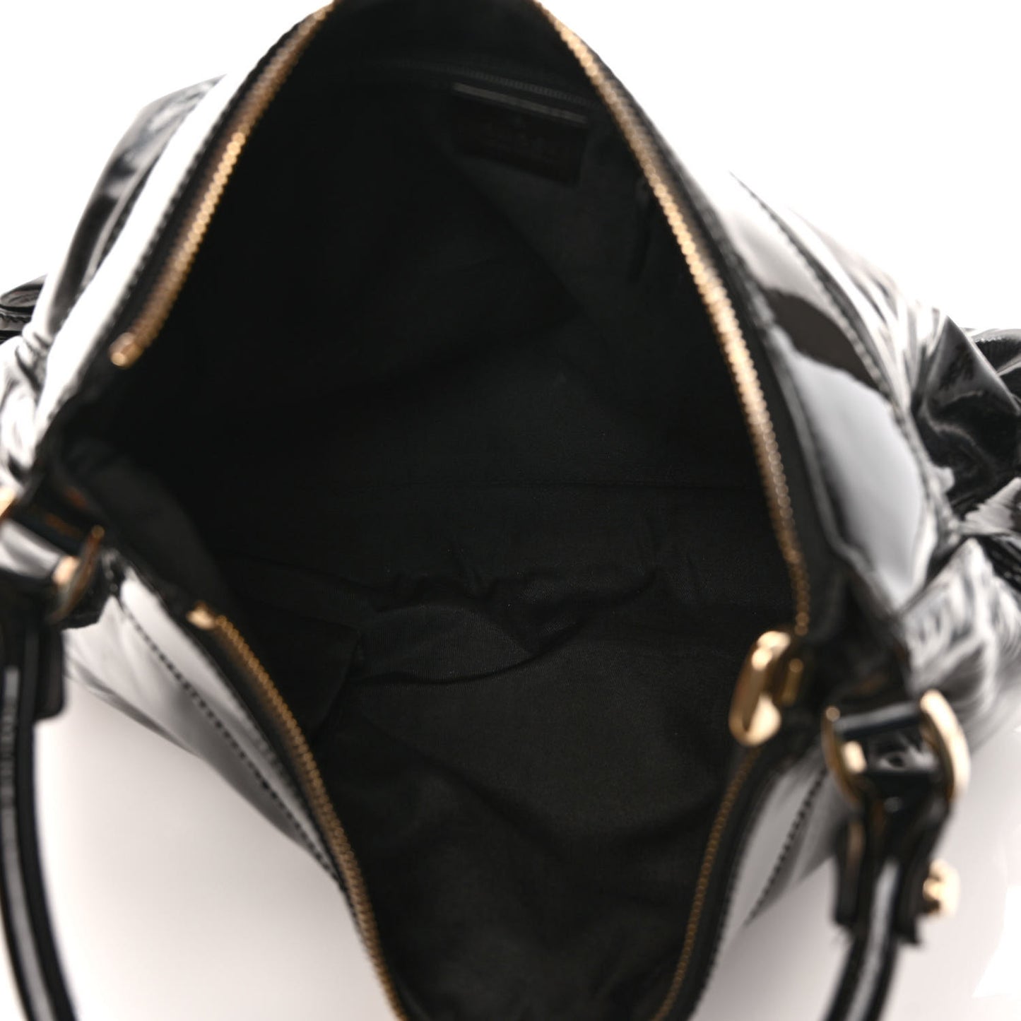Patent Large D Ring Hobo Black