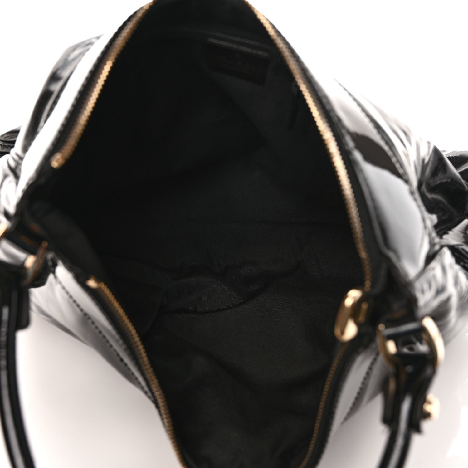Gucci Patent Large D Ring Hobo Black 5 of 9