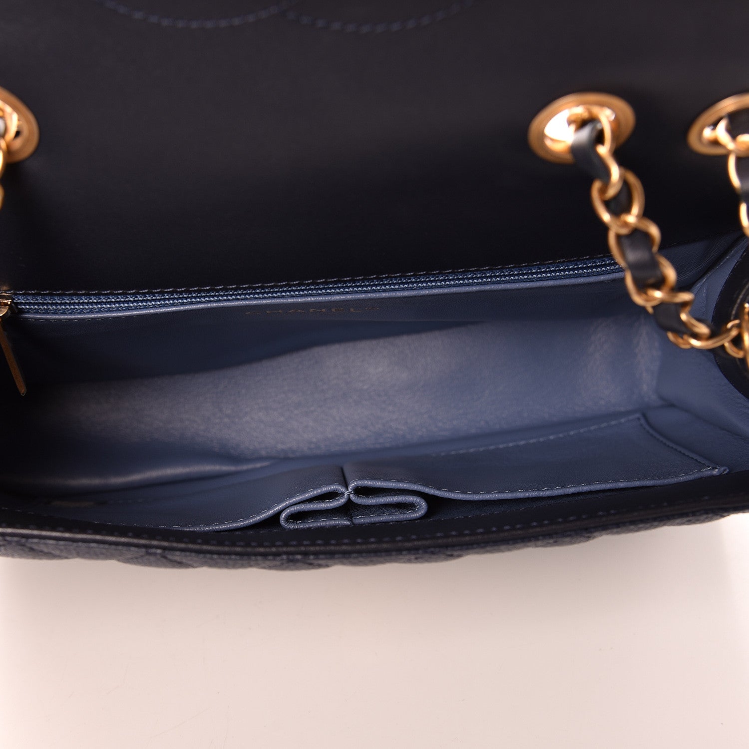 Chanel Caviar Quilted Medium CC Filigree Flap Navy Black 5 of 11
