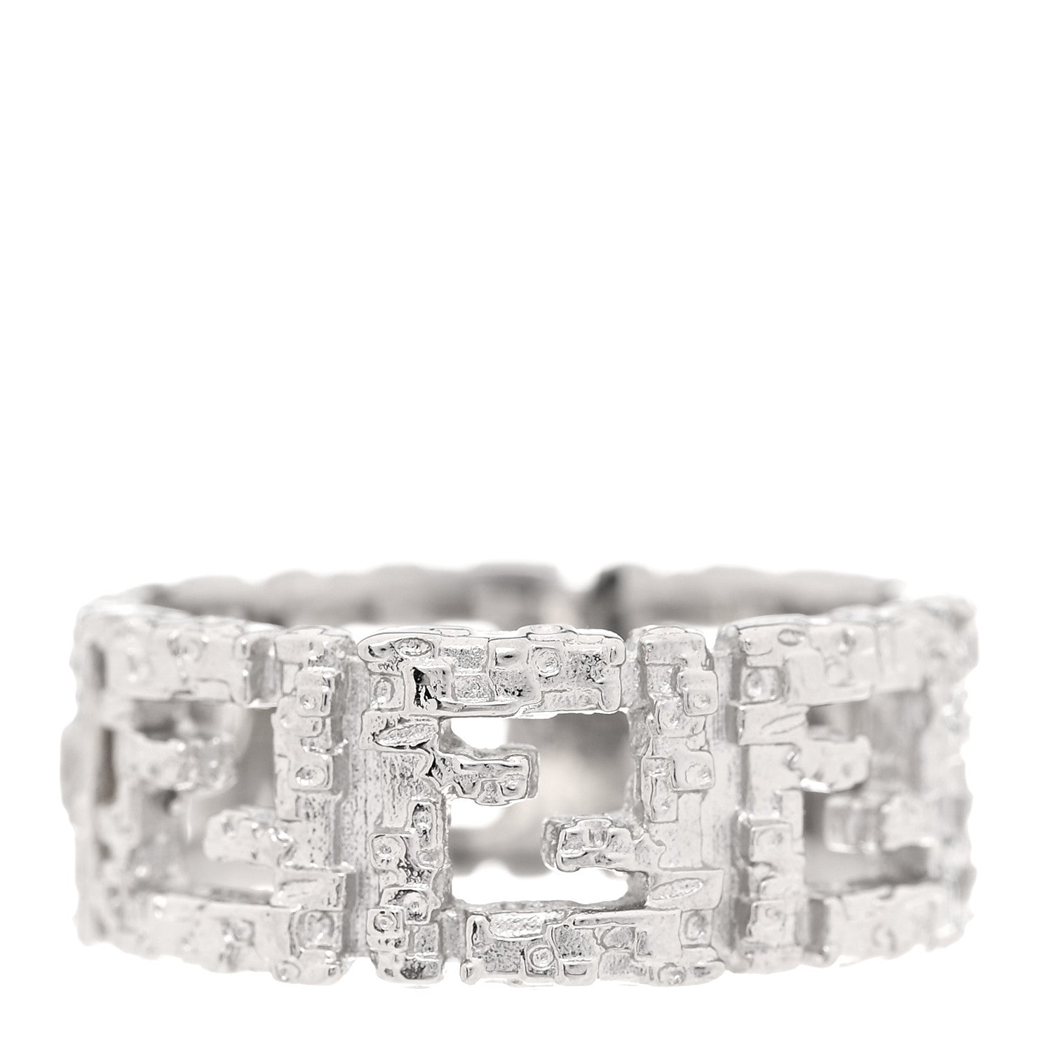 Fendi Metal Forever Fendi Ring M 63 10.25 Silver 3 of 5