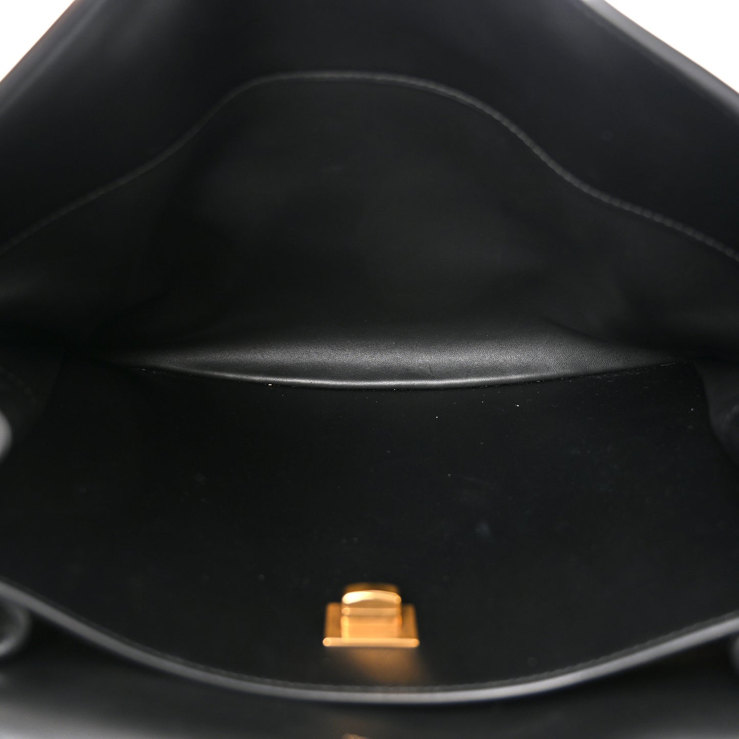 Natural Smooth Calfskin Medium Rodeo Top Handle Handbag Black