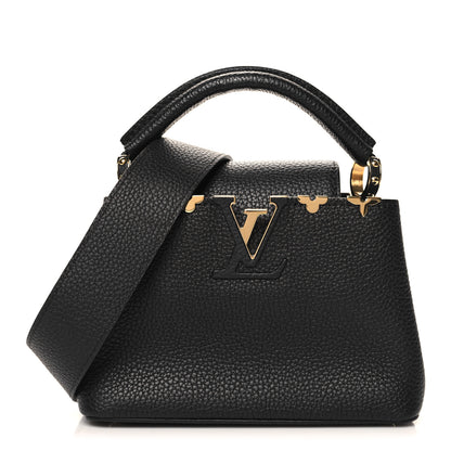 Louis Vuitton Taurillon Embellished Flower Crown Capucines Mini Black 1 of 10