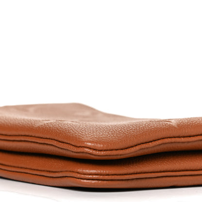 Louis Vuitton Empreinte Monogram Giant Double Zip Pochette Caramel 9 of 10