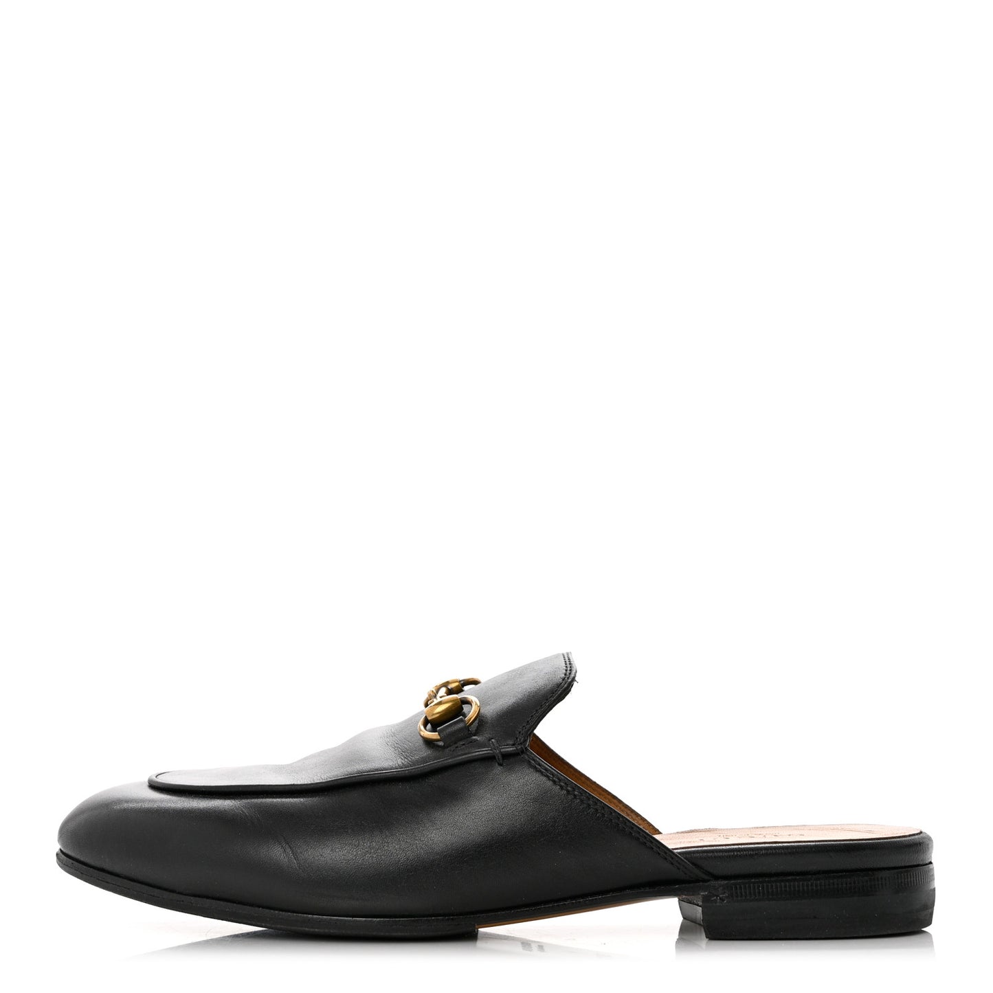 Calfskin Womens Princetown Slippers 37.5 Black