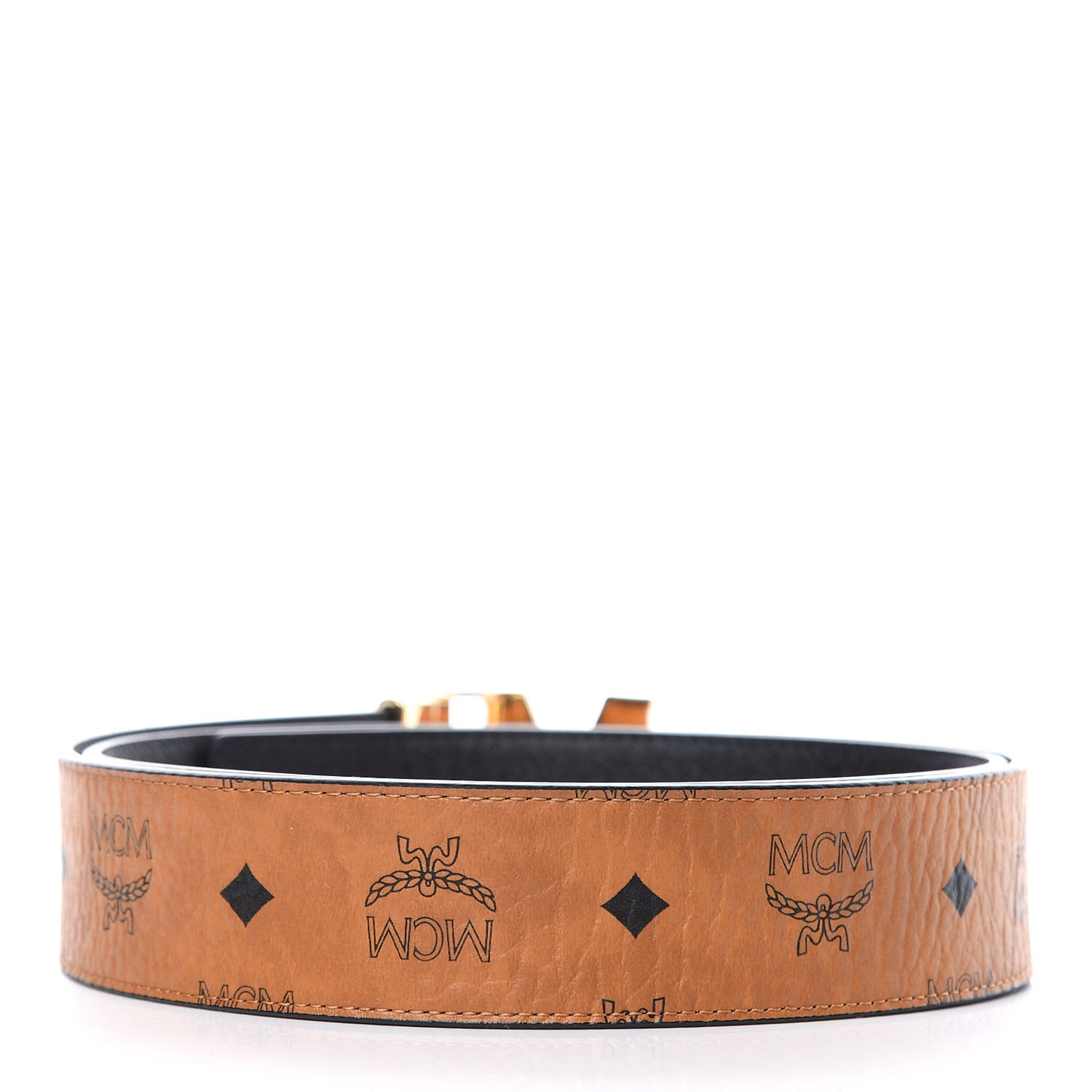 Visetos M-Buckle Belt Cognac