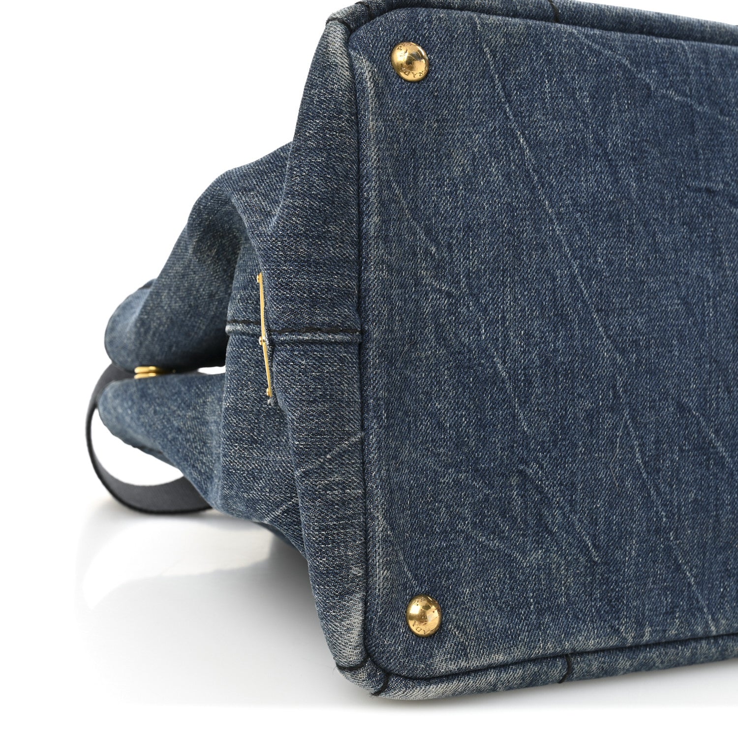 Prada Denim Logo Tote Avio 9 of 10