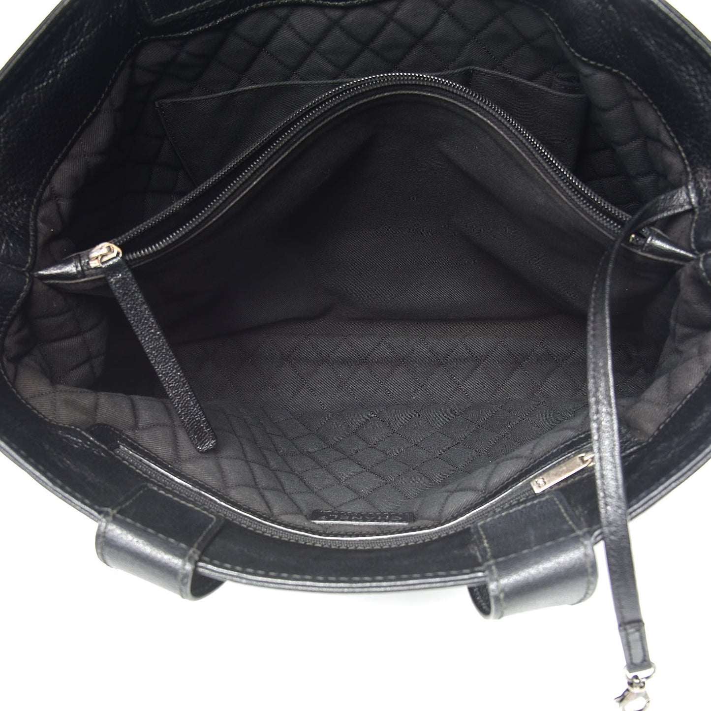 Goatskin Perforated Large CC Tote Black