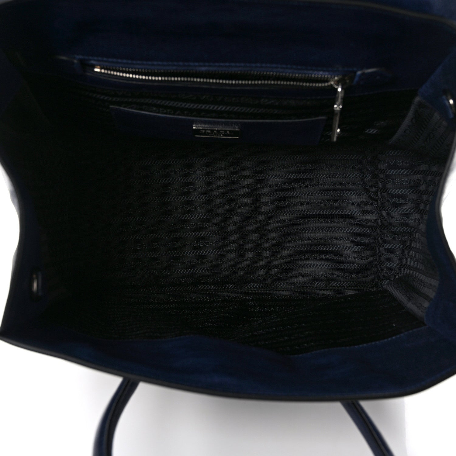 Prada Glace Calf Large Twin Pocket Tote Baltico 5 of 8