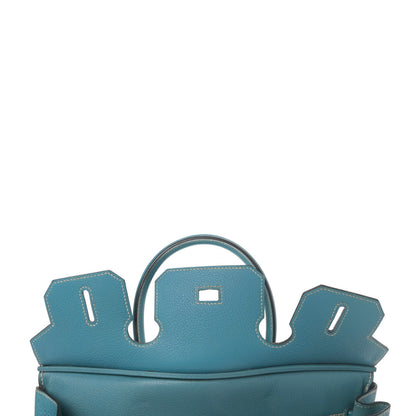 Hermes Taurillon Clemence Birkin 30 Blue Jean 15 of 46