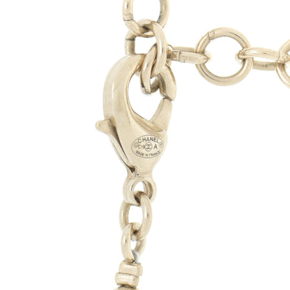 Chanel Pearl Crystal CC Dangle Short Necklace Gold 6 of 6