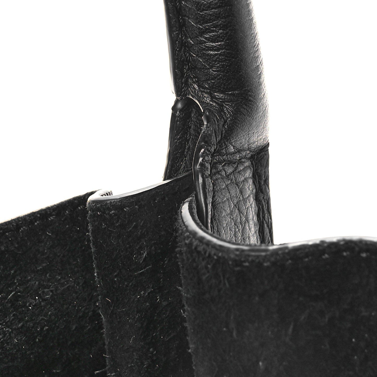 Supple Grained Calfskin Nano Big Bag Bucket Black