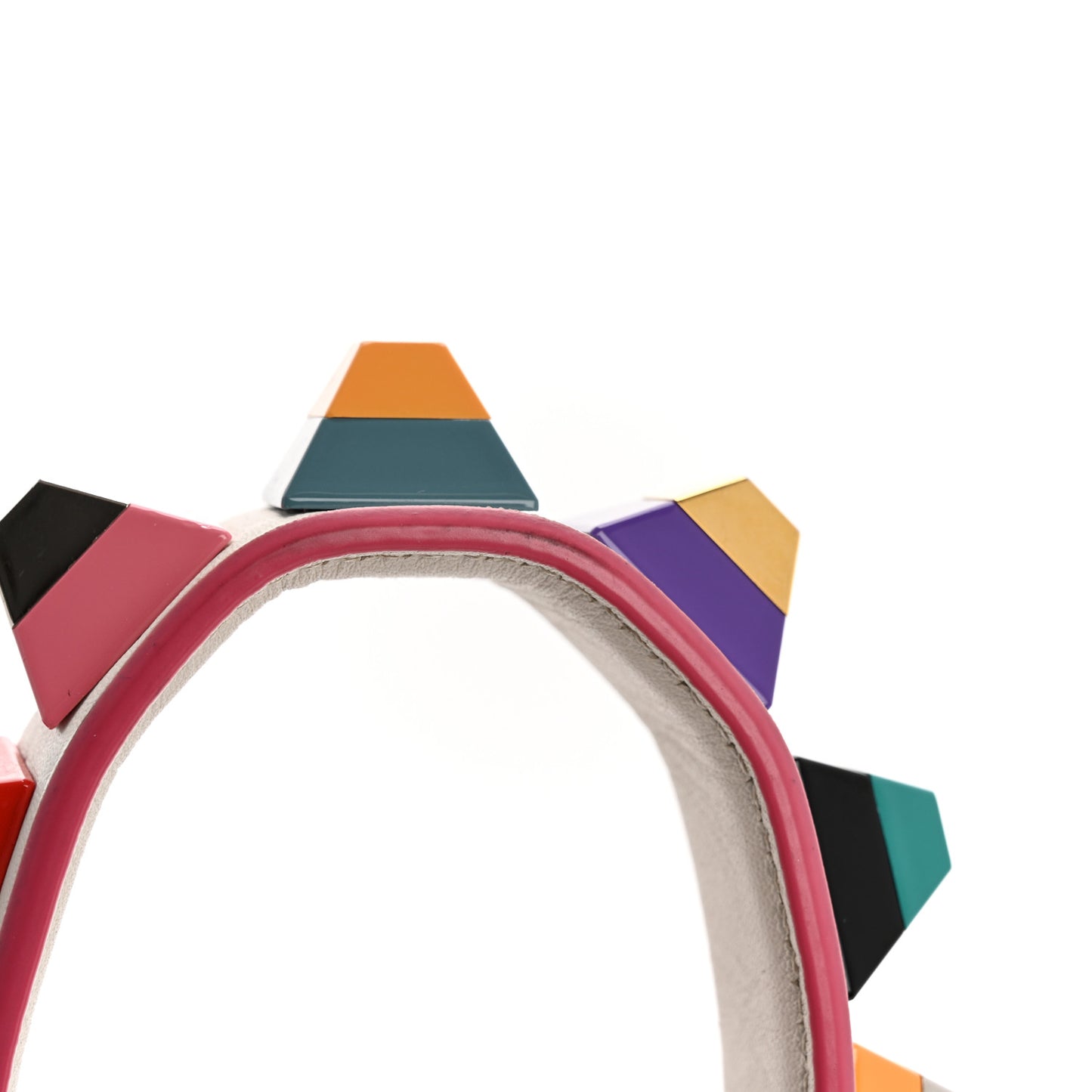 Vitello Dolce Plexiglass Studded Mini Strap You White Multicolor