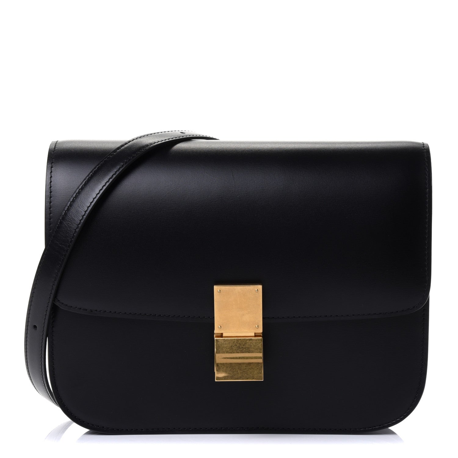 Celine Box Calfskin Medium Classic Box Flap Bag Black 1 of 4