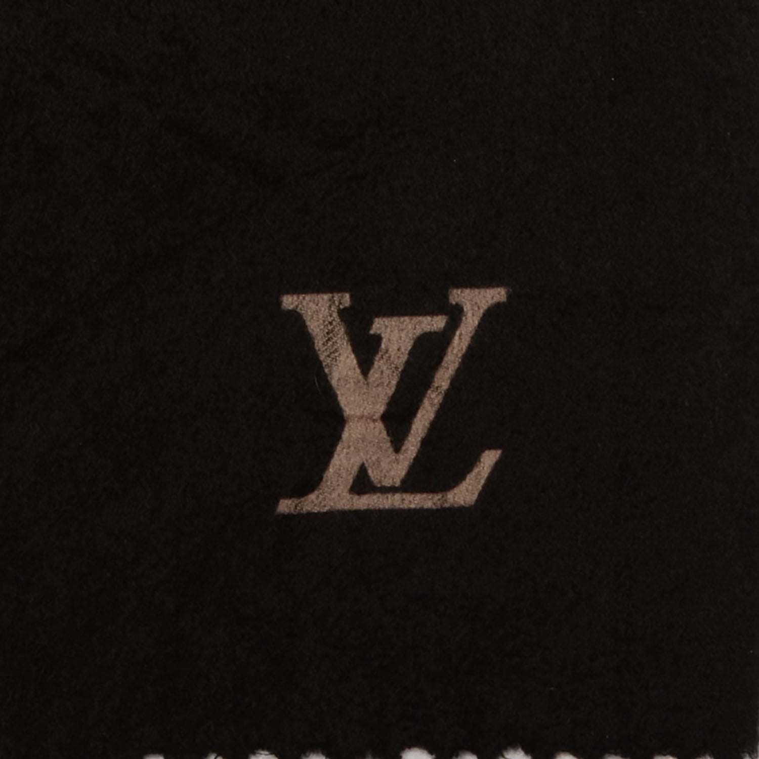 Louis Vuitton Cashmere Jhelam Muffler Scarf Black 3 of 4