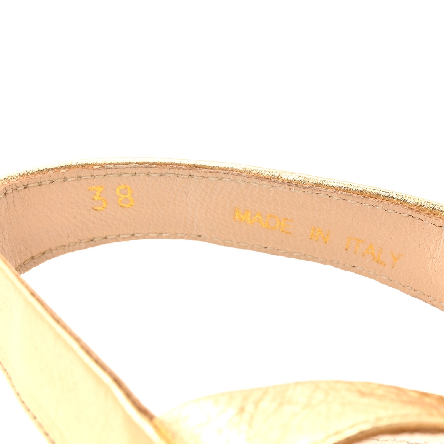 Prada Metallic Calfskin Slingback Pumps 38 Gold 9 of 13