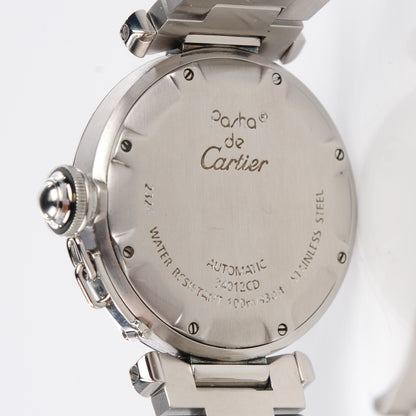 Cartier Stainless Steel 35mm Pasha C Automatic Watch Black 7 of 10