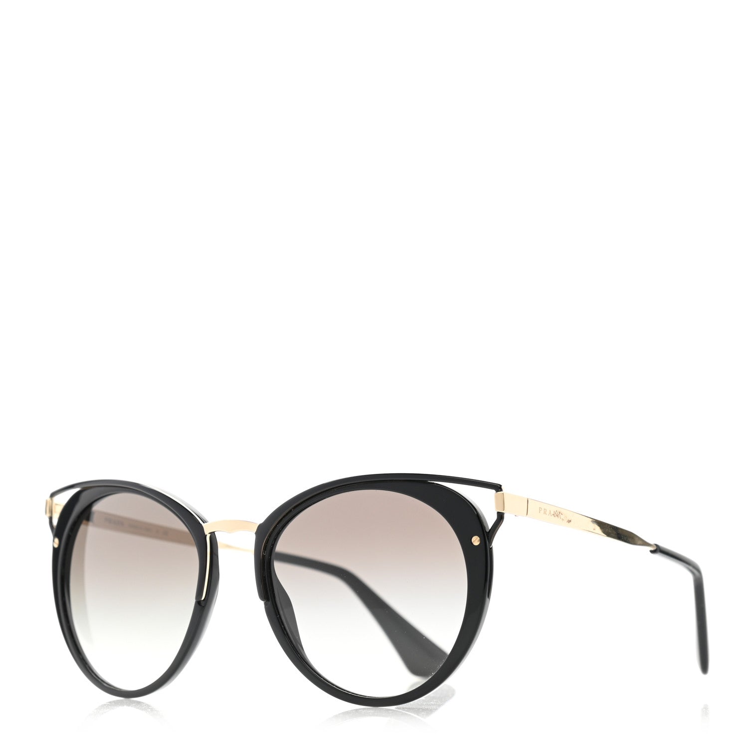 Prada Horn Metal Cinema Sunglasses SPR66T Black 1 of 9