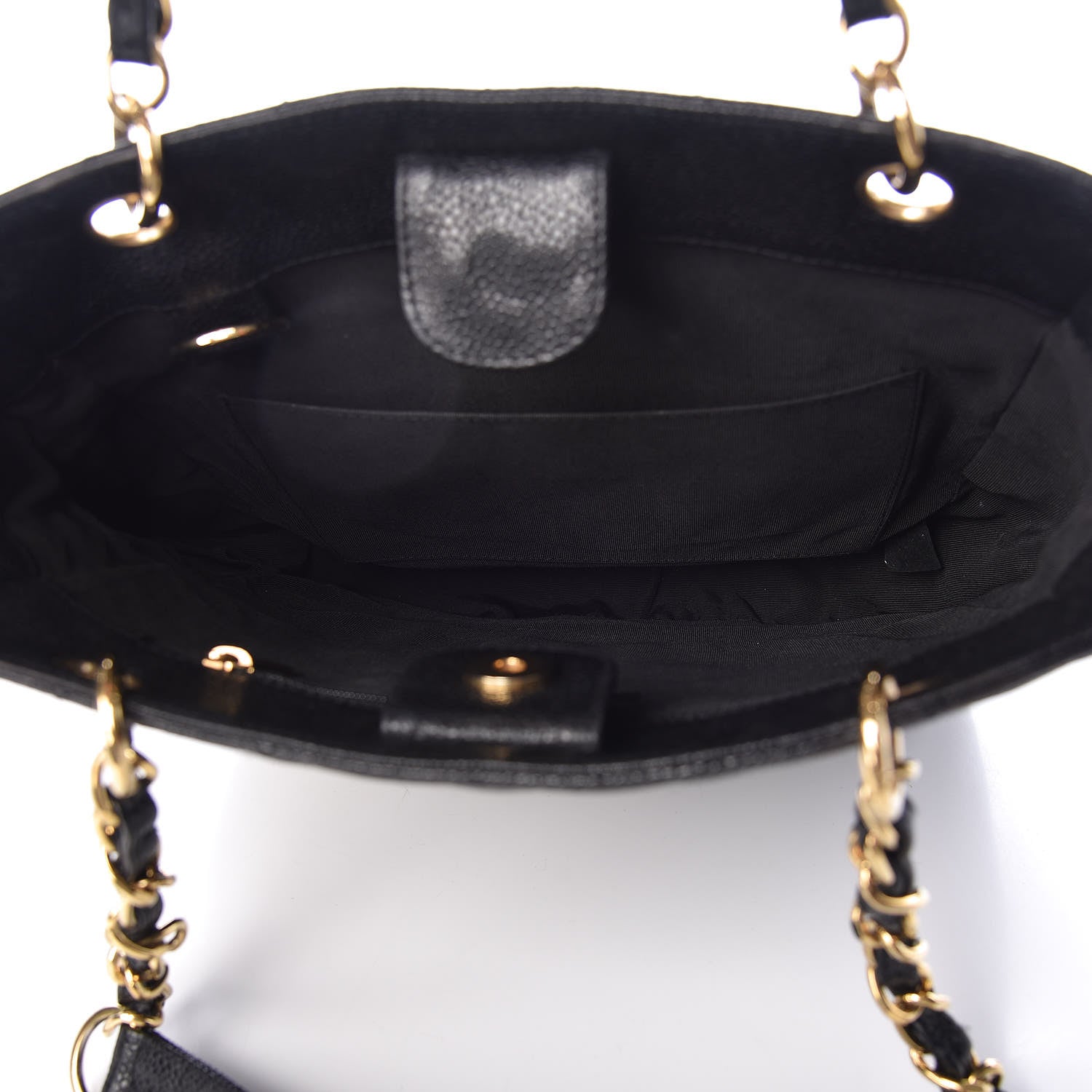 Chanel Caviar Quilted Petit Shopping Tote PST Black 5 of 10