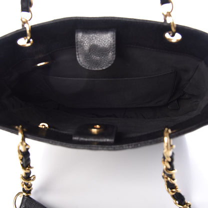 Chanel Caviar Quilted Petit Shopping Tote PST Black 5 of 10