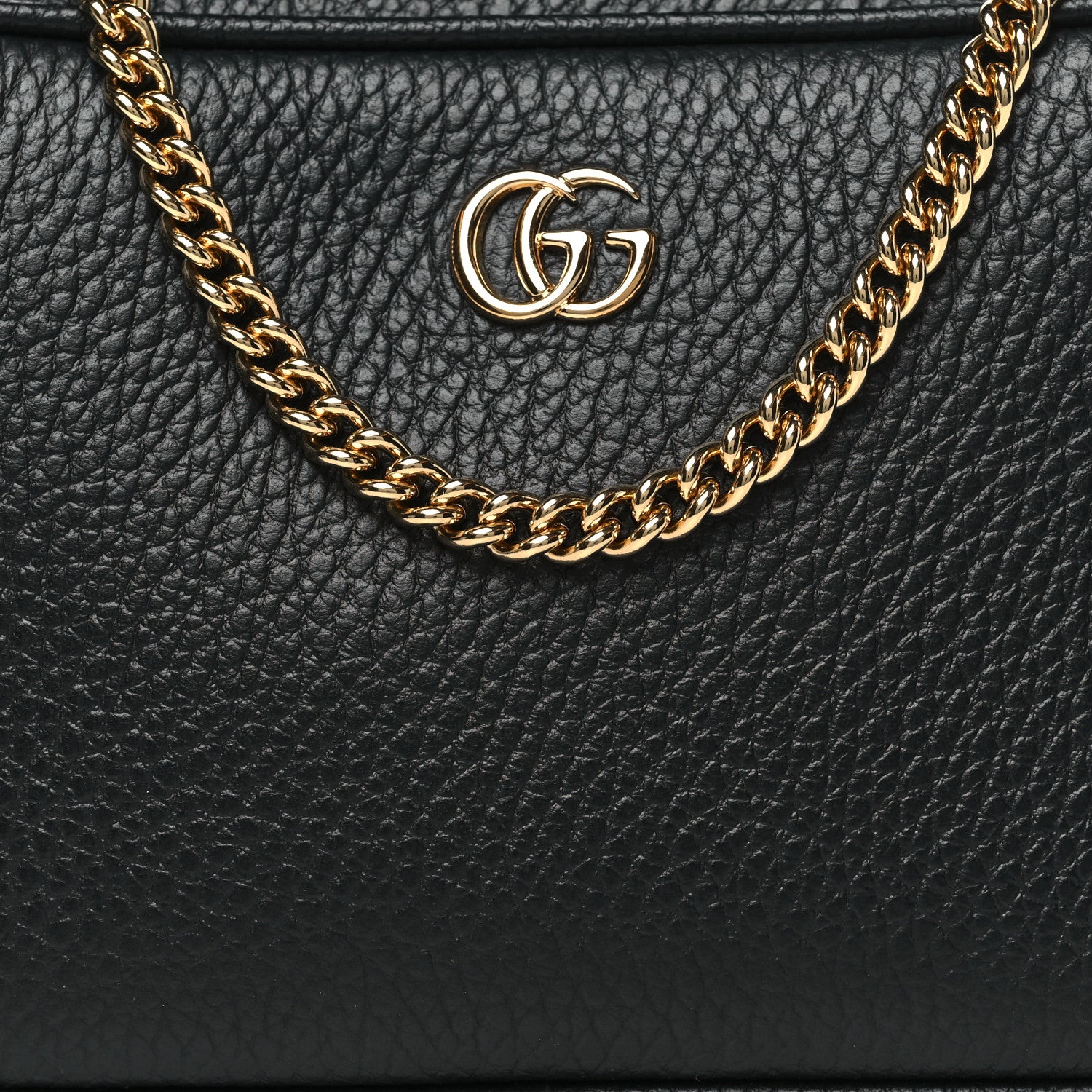Gucci Dollar Calfskin Super Mini GG Marmont Chain Shoulder Bag Black 8 of 10