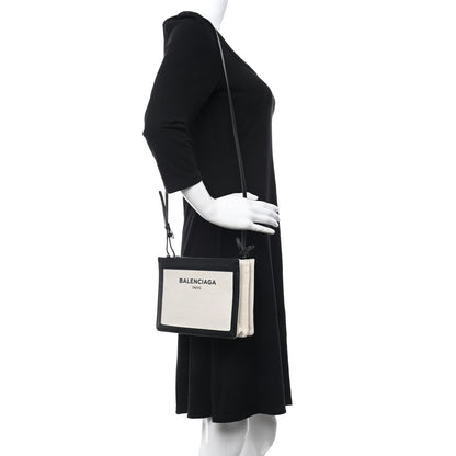 Balenciaga Cotton Canvas Pochette Crossbody Bag Black 2 of 12