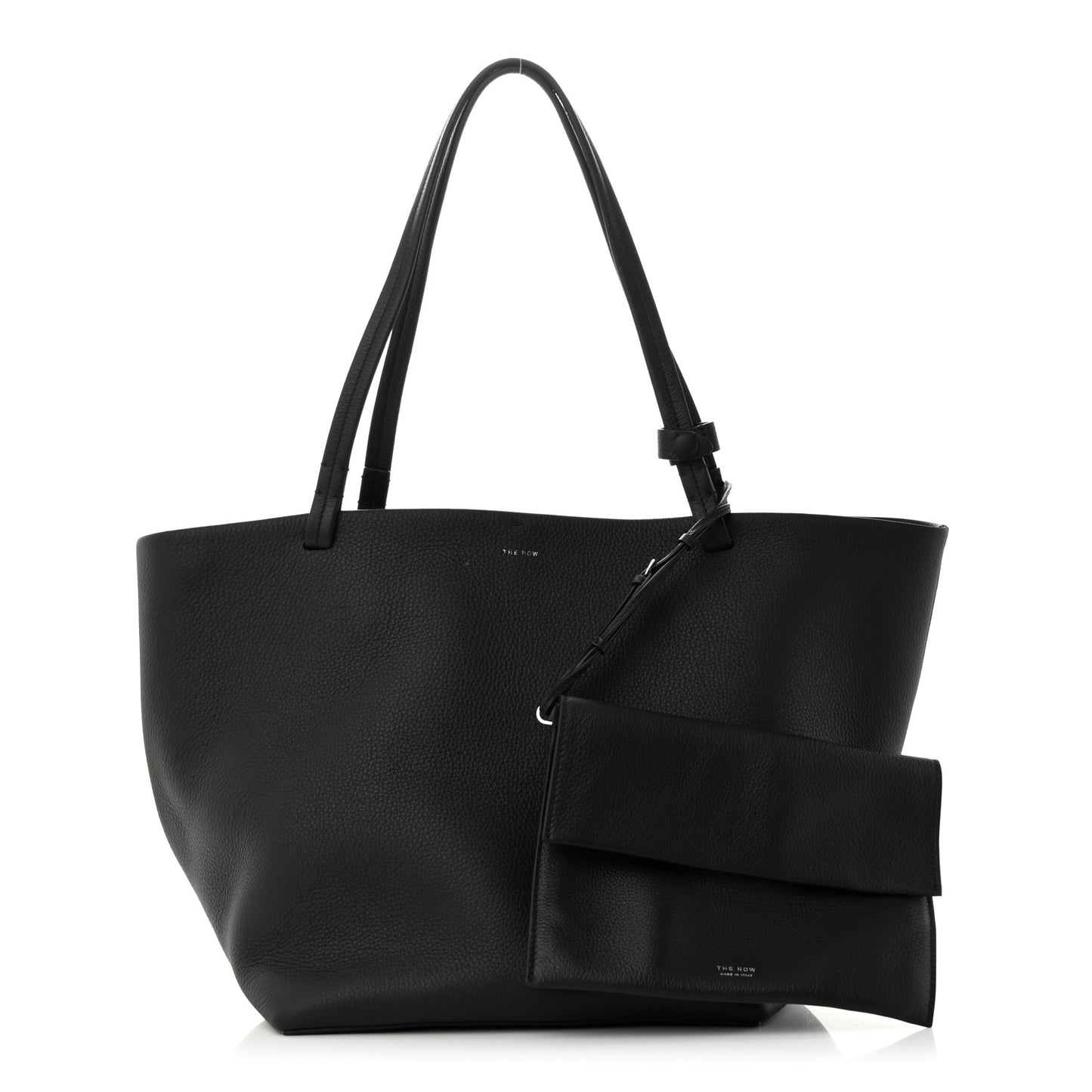 Grained Calfskin Park Tote Three Black