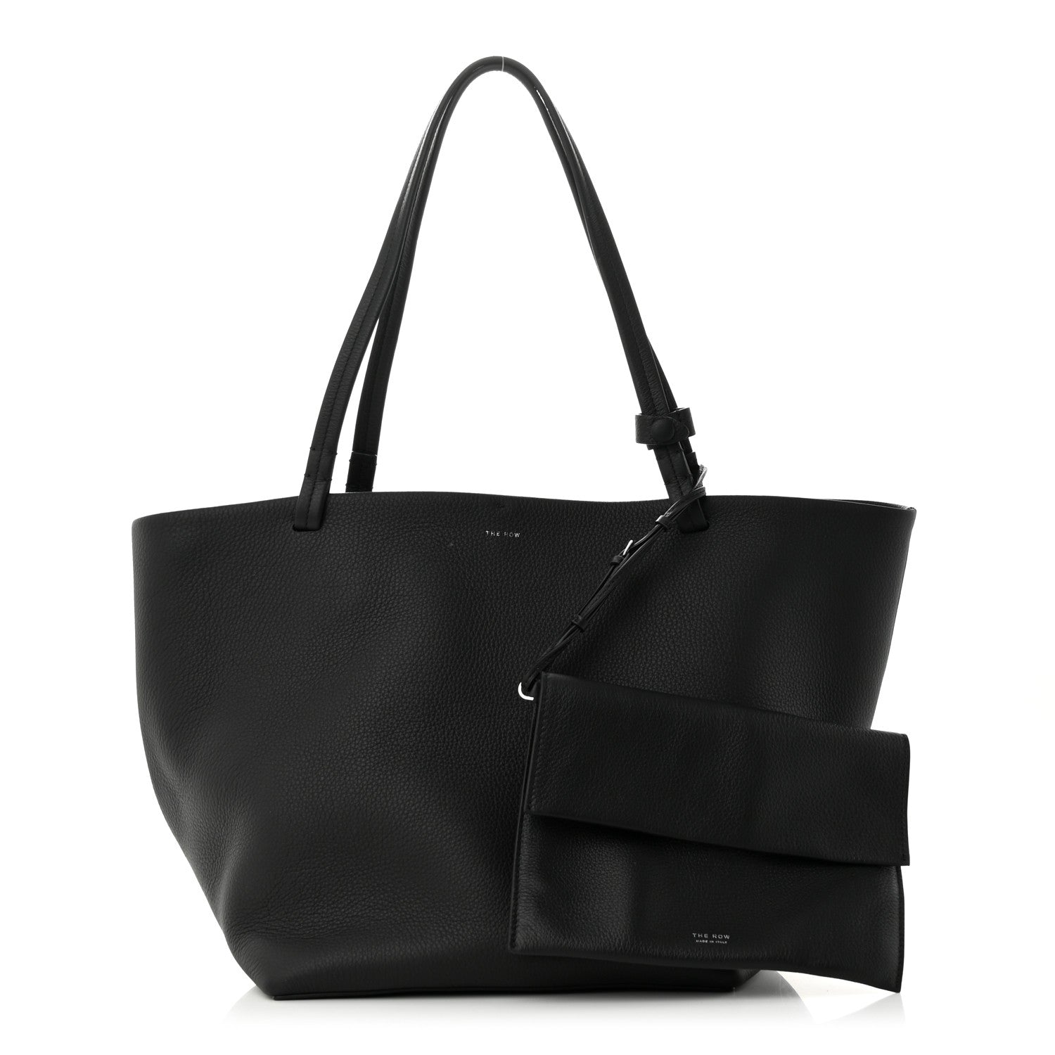 The Row Grained Calfskin Park Tote Three Black 1 of 10
