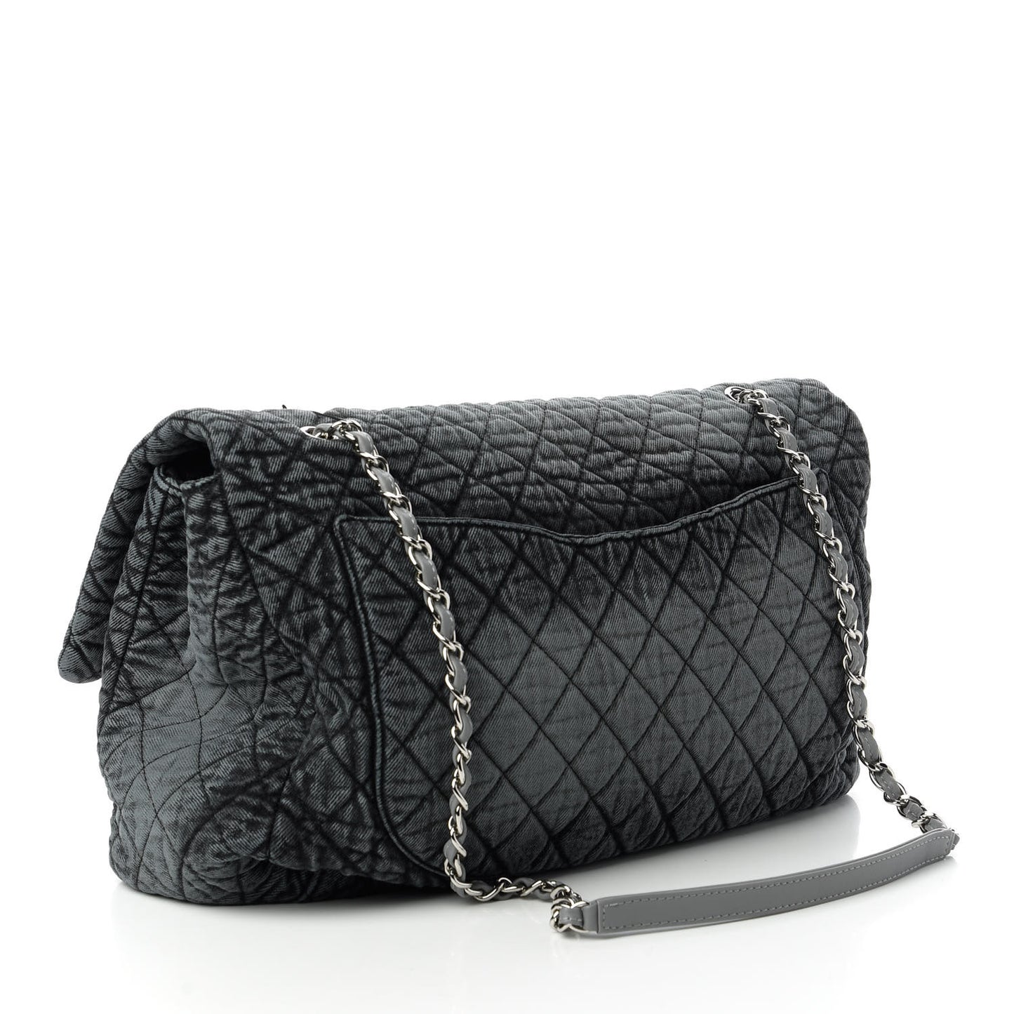 Denim Quilted Medium Denimpression XXL Flap Grey Black