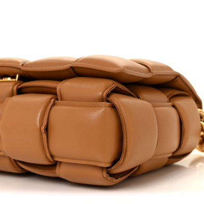 Bottega Veneta Lambskin Maxi Intreccio Padded Chain Cassette Crossbody Bag Caramel 8 of 8