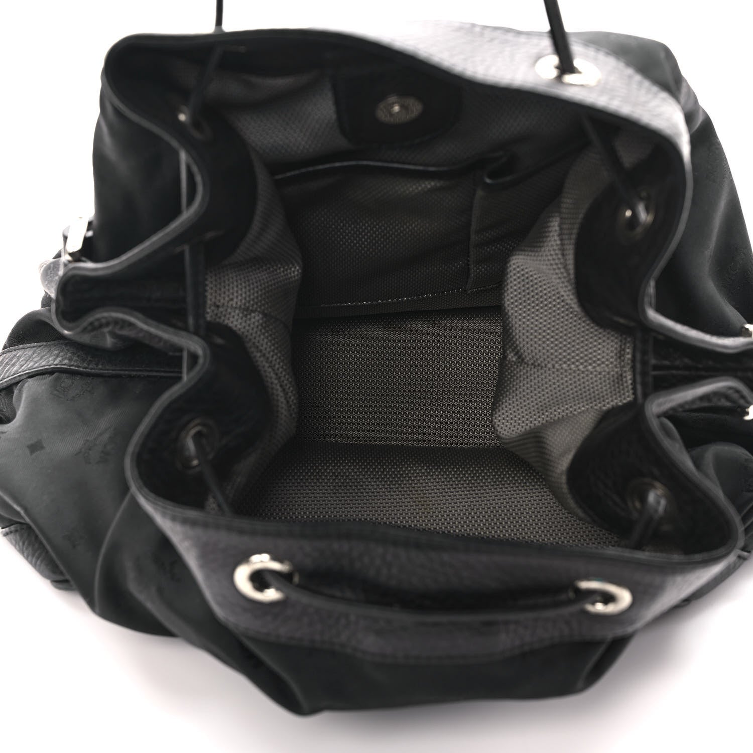 MCM Nylon Monogram Bucket Black 5 of 10