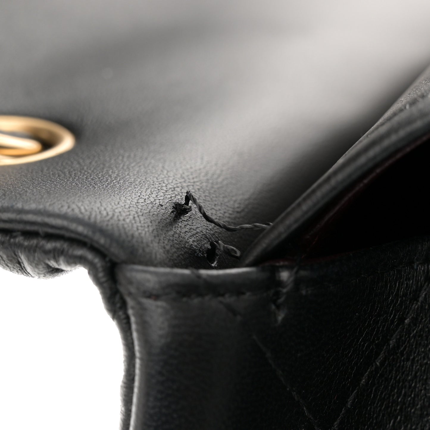 Lambskin Quilted Jumbo Double Flap Black