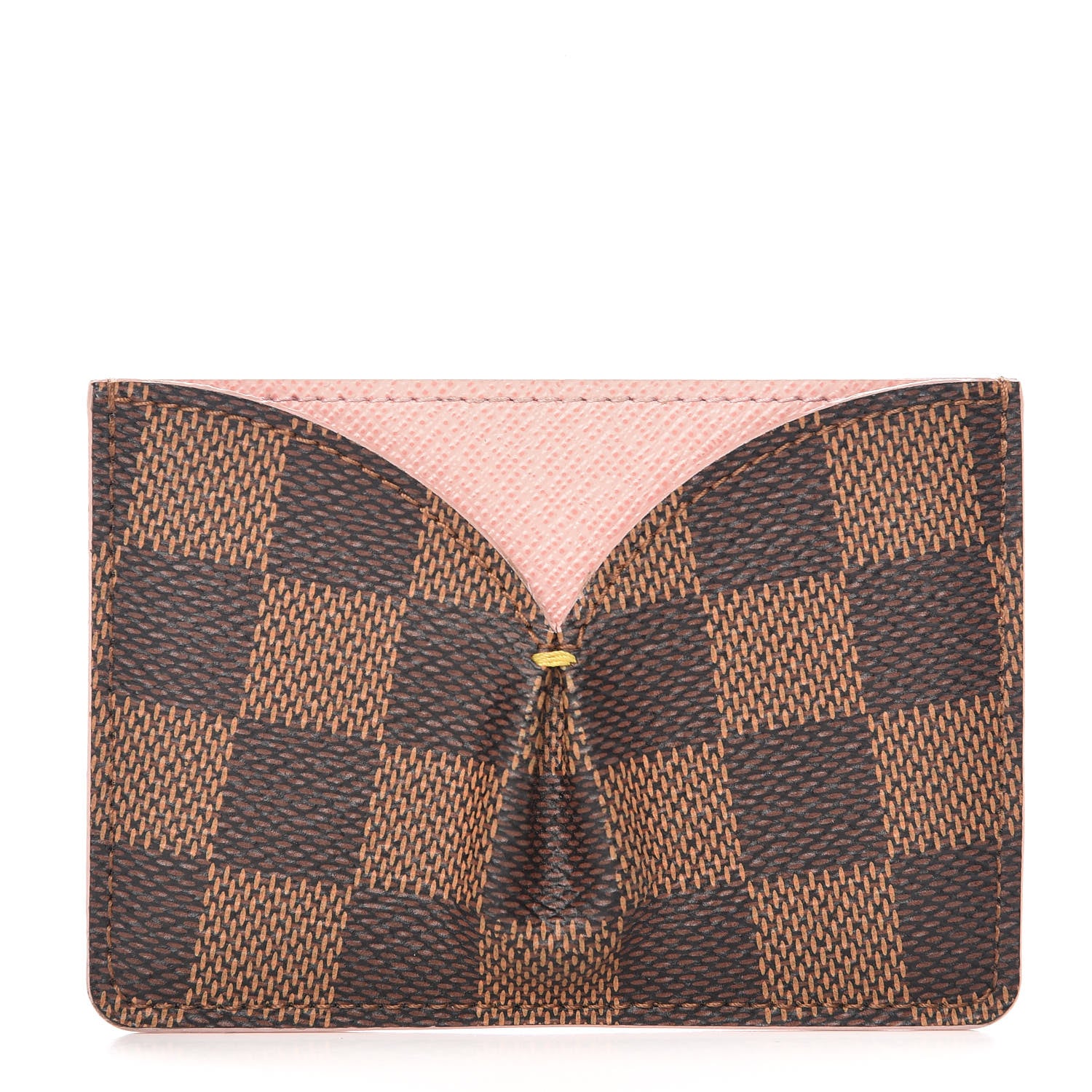 Louis Vuitton Damier Ebene Caissa Card Holder Rose Ballerine 1 of 6