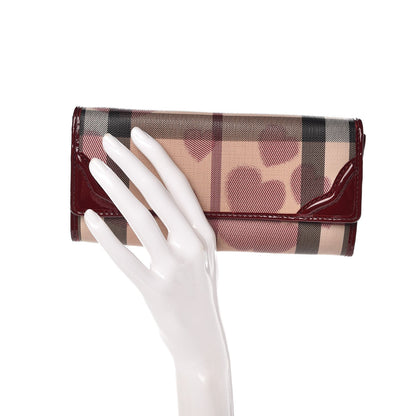 Burberry Nova Check Heart Wallet Berry Red 2 of 10