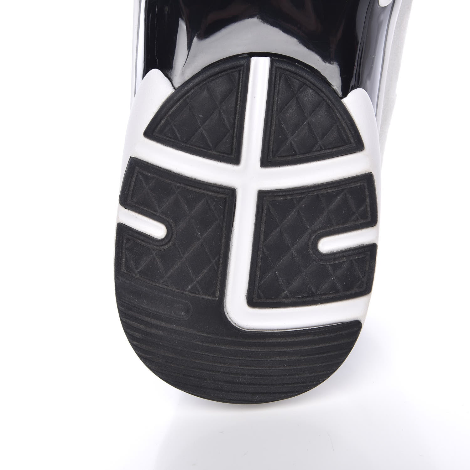 Chanel Calfskin Fabric Sneakers 39.5 White Silver Fluo Pink 7 of 10
