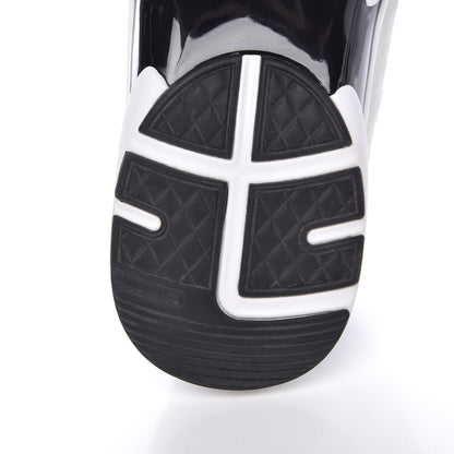 Chanel Calfskin Fabric Sneakers 39.5 White Silver Fluo Pink 7 of 10