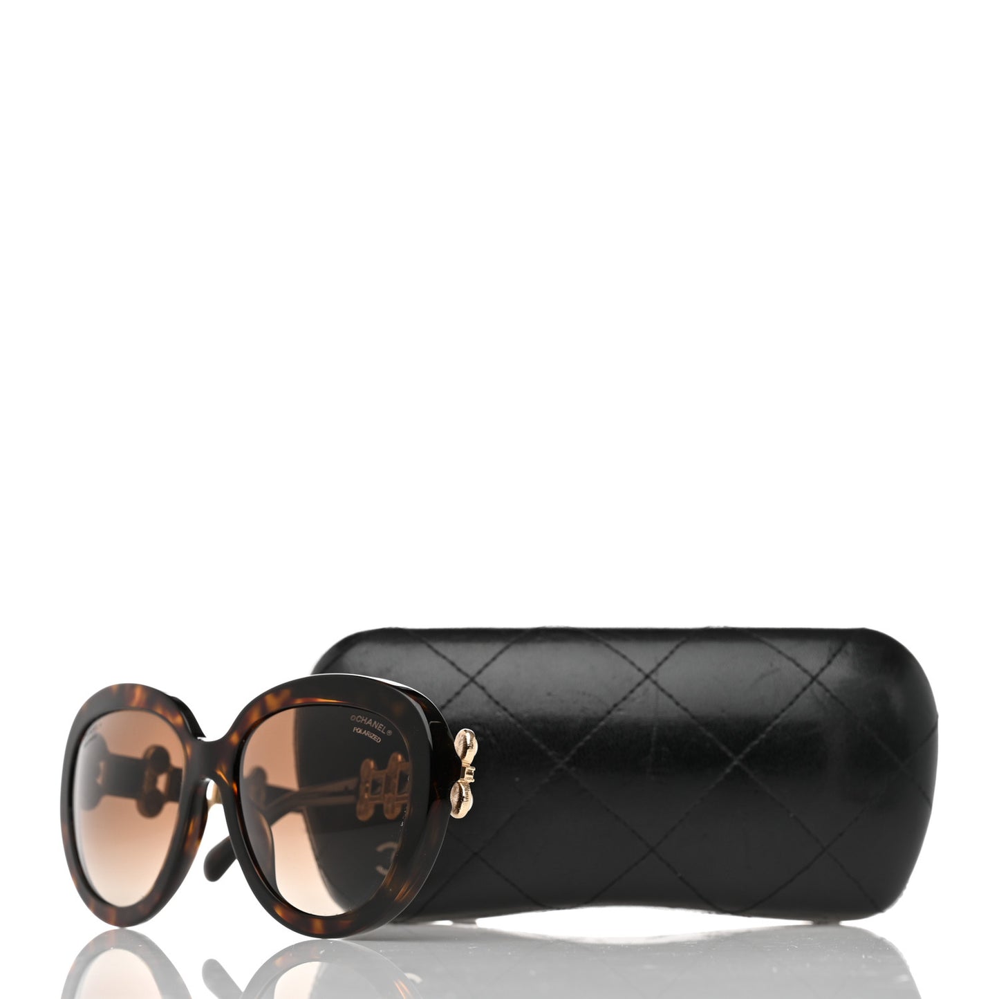 Pearl Crystal Bijoux Polarized Sunglasses 5335-H-B Tortoise