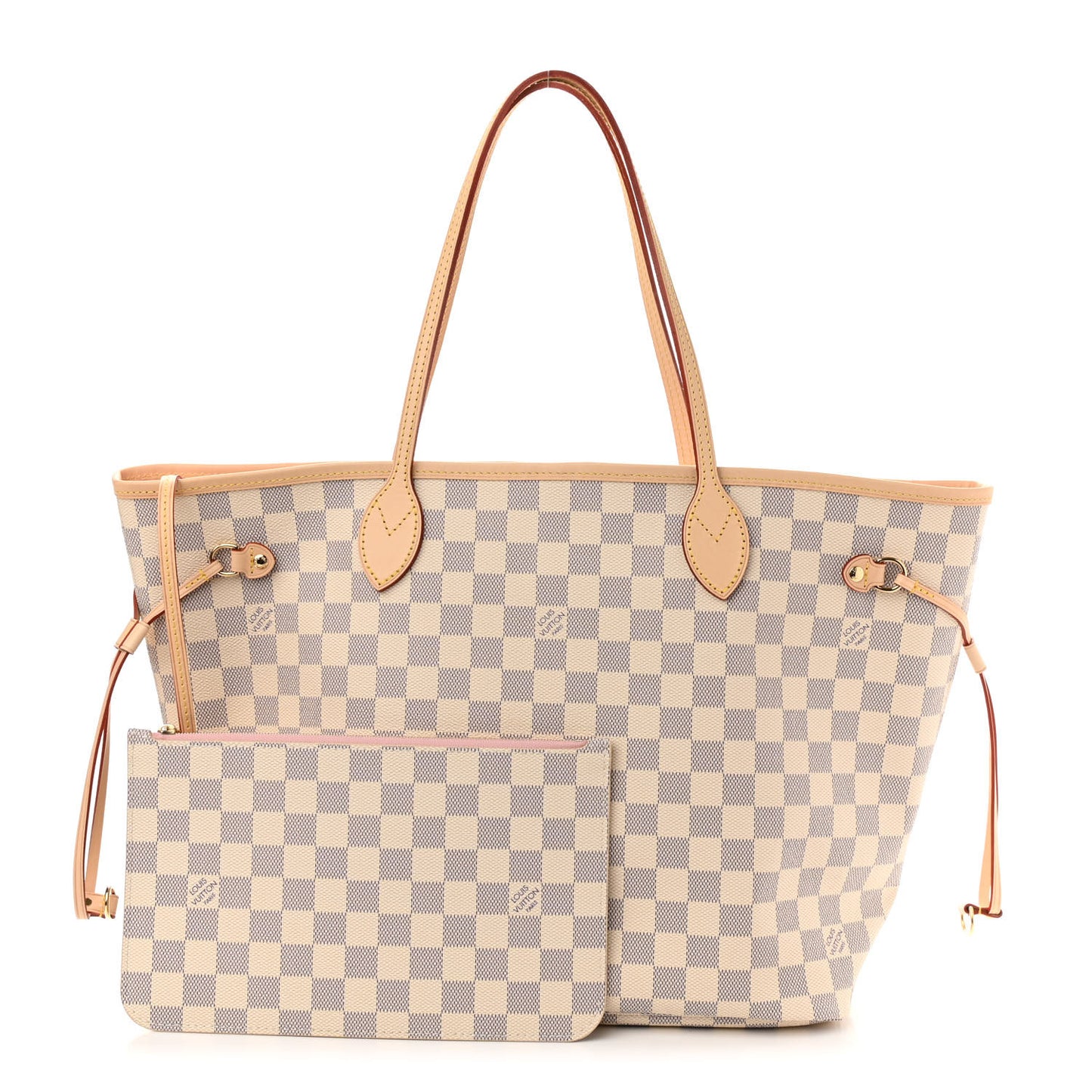 Damier Azur Neo Neverfull MM Rose Ballerine